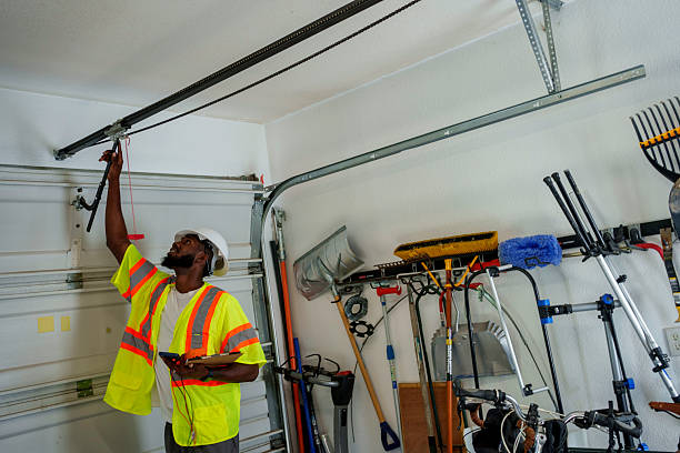 Professional Garage Door Panel Replacement technician working in Murray County County, OK